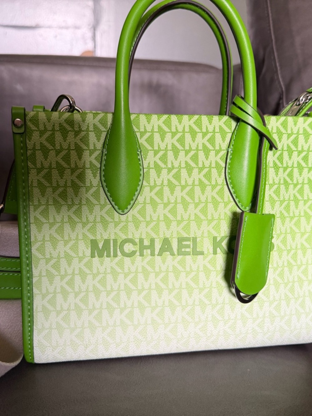 MICHAEL Michael Kors Green Logo Tote Bag and matching wallet